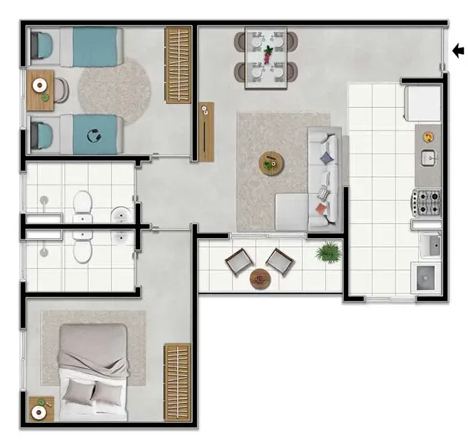 Planta Tipo — Torres 2 a 4